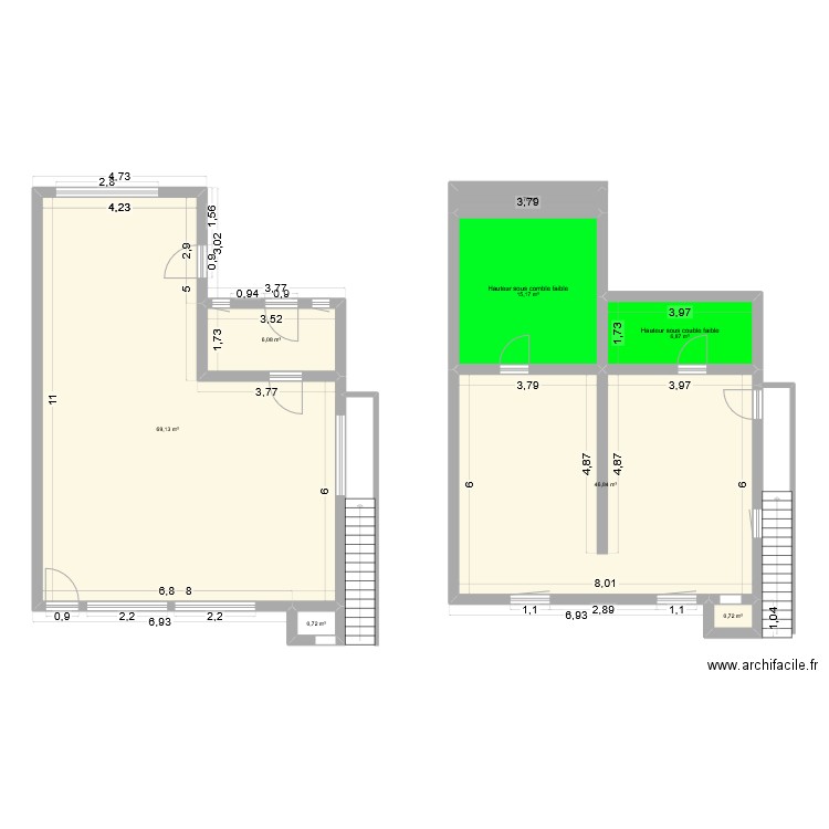 DUKKAN. Plan de 8 pièces et 147 m2