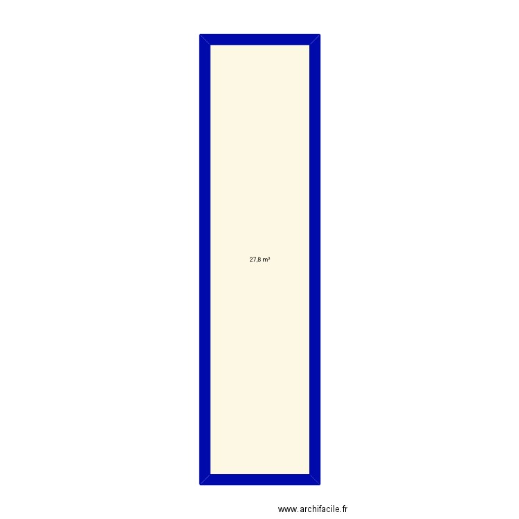 Garage. Plan de 1 pièce et 28 m2