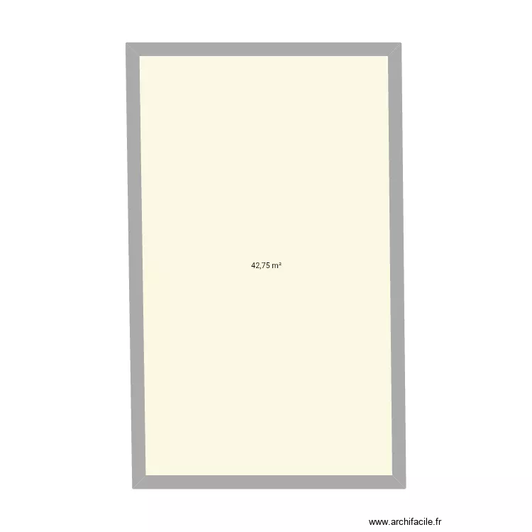 Garage. Plan de 1  et 43 m²