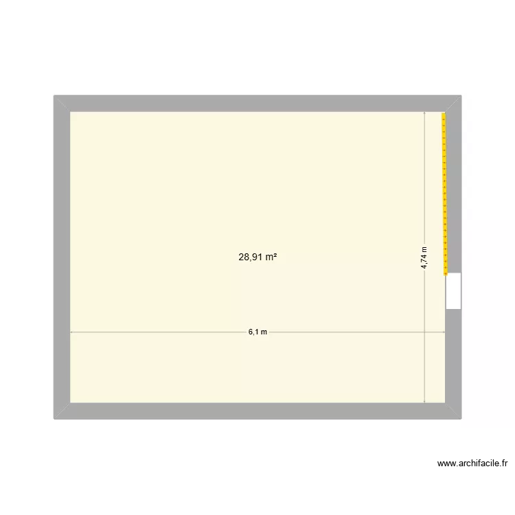 grenier  s a m. Plan de 1  et 29 m²
