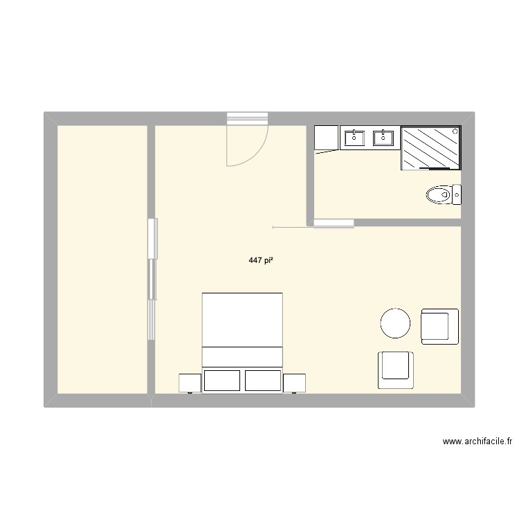 Chambre. Plan de 0 pièce et 0 m2