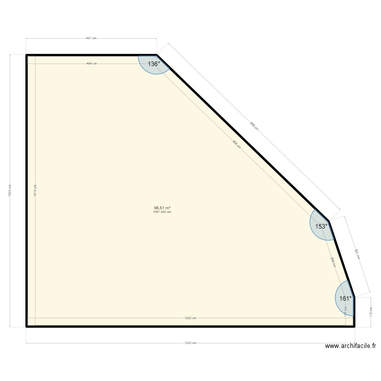 Terrain Thouesny. Plan de 1 pièce et 97 m2