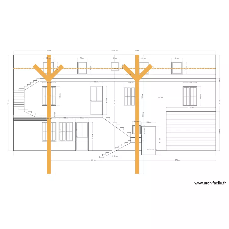 173 R&eacute;publique Plan fa&ccedil;ade origine. Plan de 