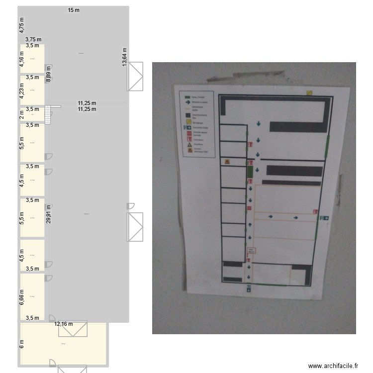 local juillan. Plan de 11 pièces et 710 m2