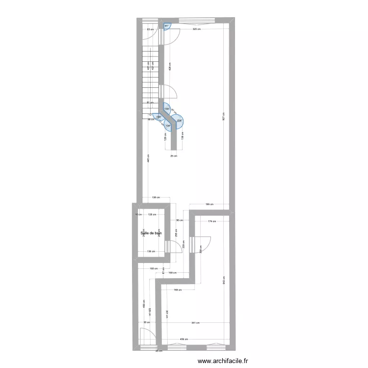 LELONG RDC petite boucherie APRES TRAVAUX. Plan de 