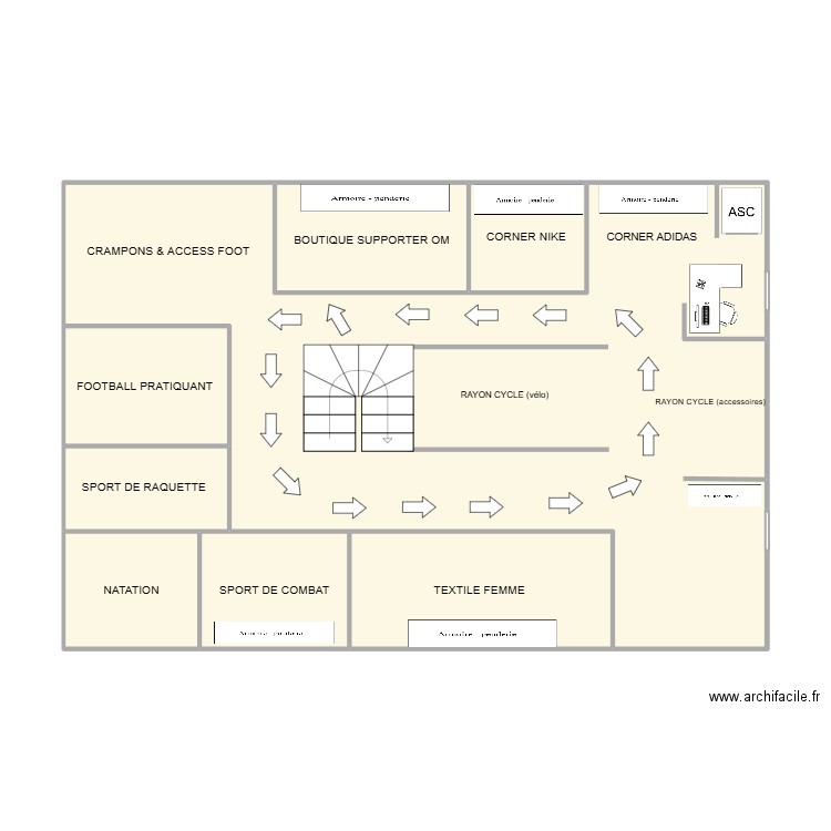 PLAN INTERSPORT. Plan de 8 pièces et 79 m2