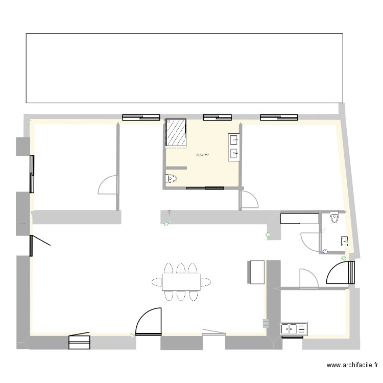 elliant  2. Plan de 1 pièce et 9 m2