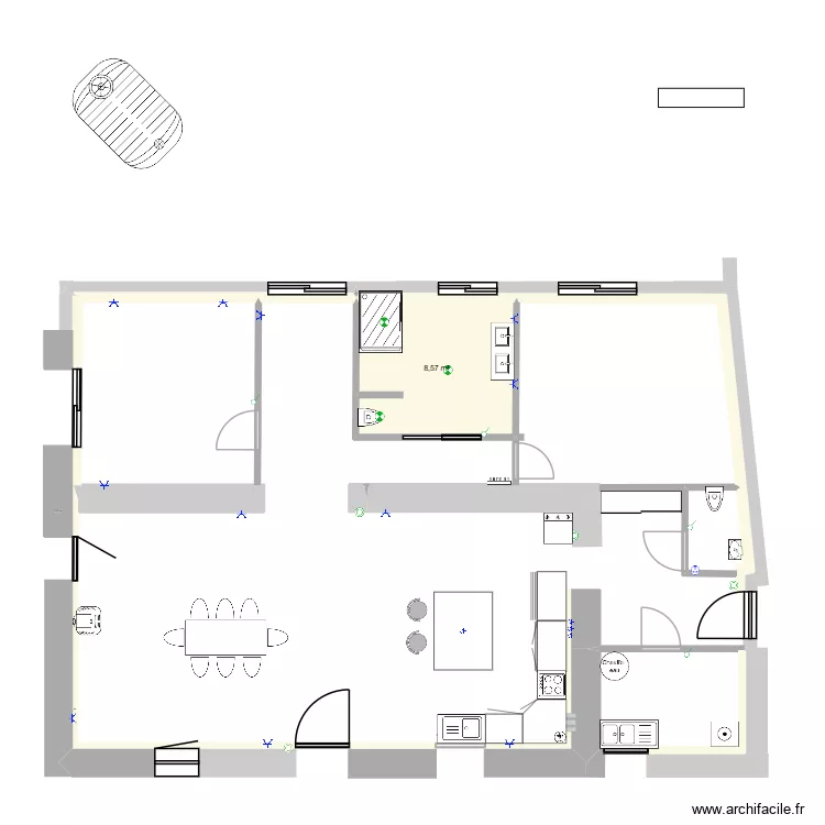 elliant  2. Plan de 1 pièce et 9 m²