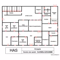 circuit existant des lampes et des prises  CS DJONDJI ZOUNME