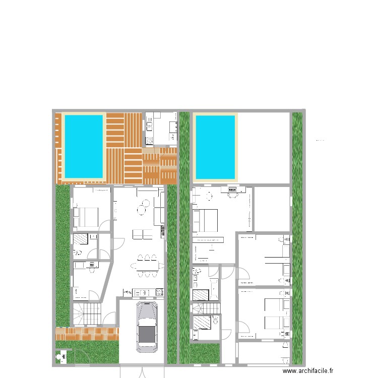 Duplex mezzanine. Plan de 0 pièce et 0 m2