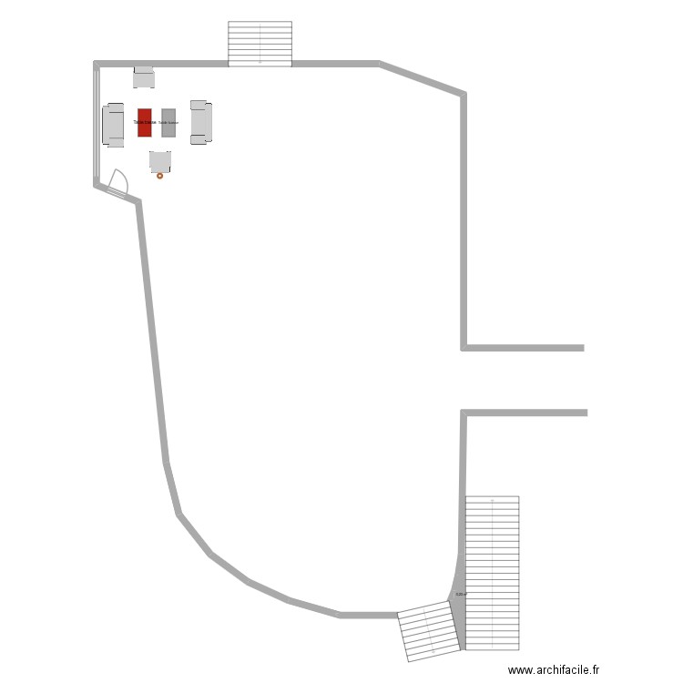 maquet plan thermes de vals les bain. Plan de 1 pièce et 1 m2