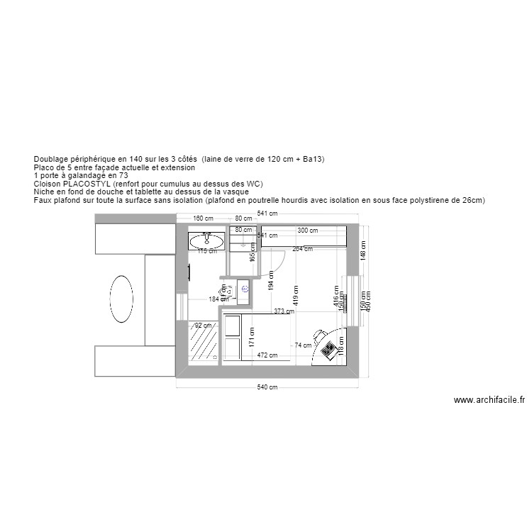 Extension Chambre - MAJ 30 03 2024 . Plan de 0 pièce et 0 m2