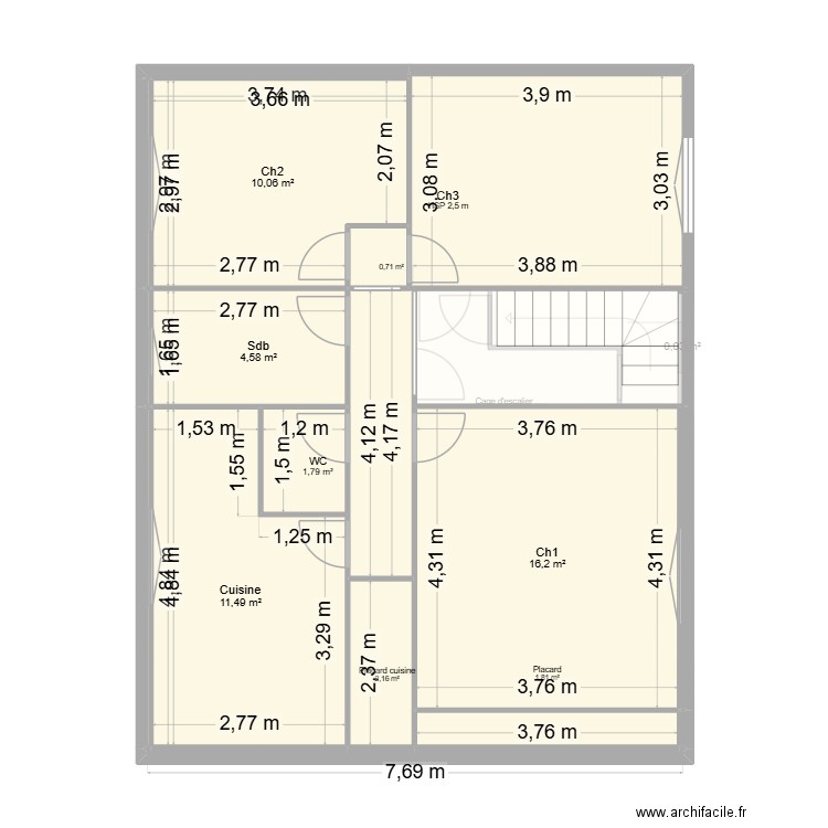 HOUGRON. Plan de 27 pièces et 211 m2
