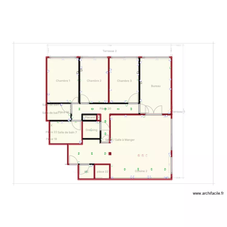 PLAN ELECTRIQUE /  V5. Plan de 13  et 95 m²