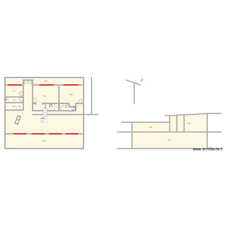 321. Plan de 14 pièces et 303 m2