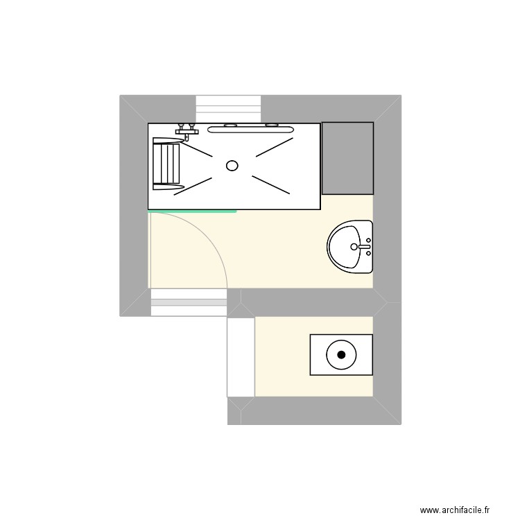 PERROT MUSSEY PROP3. Plan de 2 pièces et 4 m2