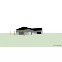 Pergola bois AVEC MAISON