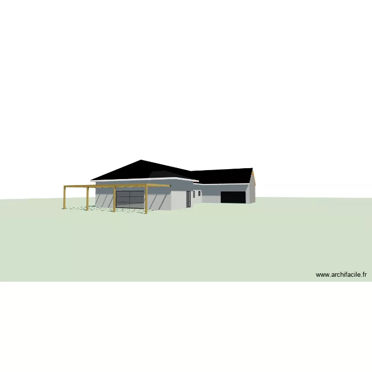 Pergola bois AVEC MAISON. Plan de 2 et 541 m² Pergola bois AVEC MAISON. Plan de 2 et 541 m²