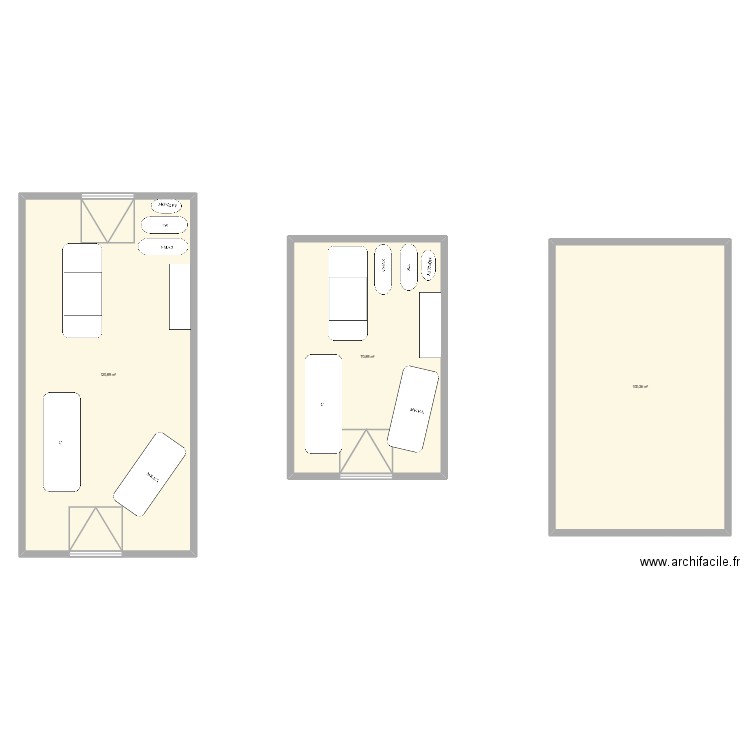 garage. Plan de 3 pièces et 292 m2