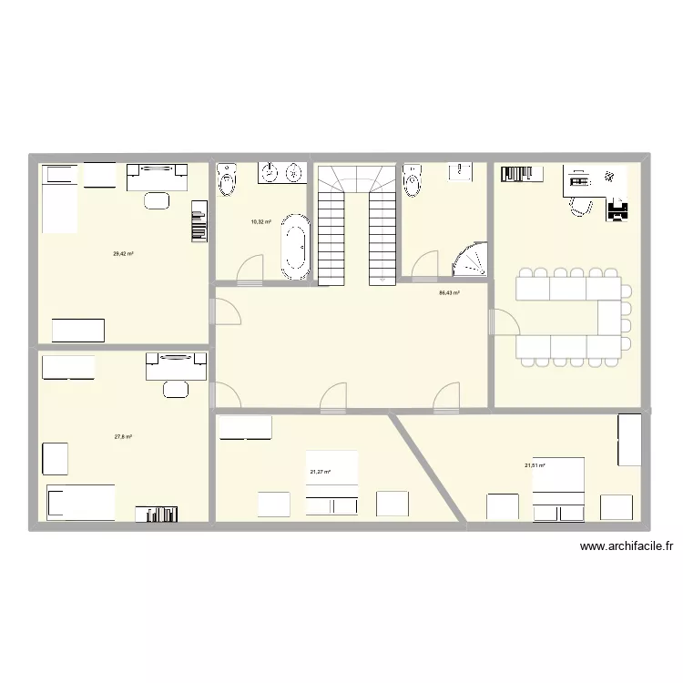 1 er &eacute;tage. Plan de 