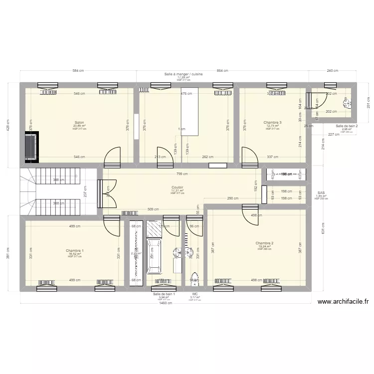 Ecole JDA. Plan de 
