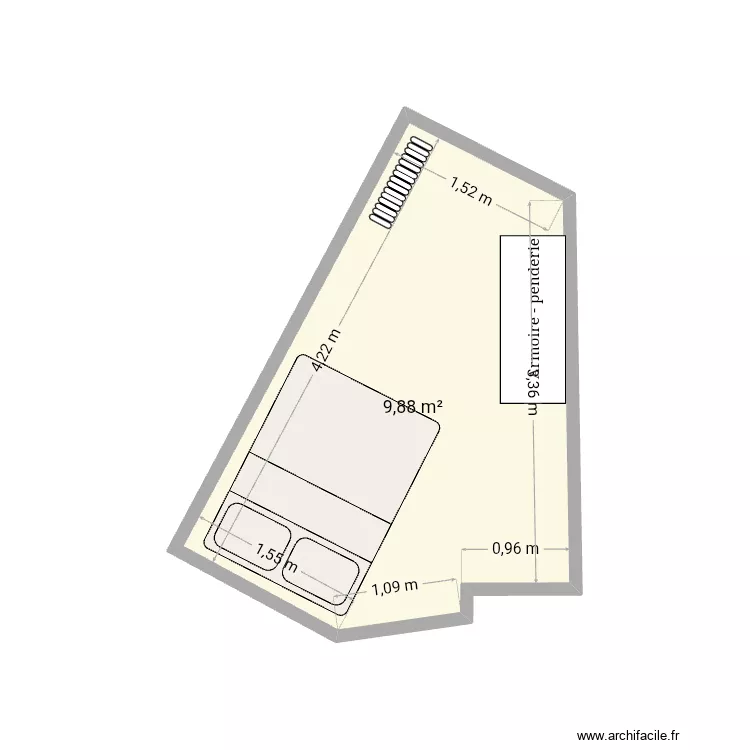 Chambre enfants. Plan de 1 et 10 m² Chambre enfants. Plan de 1 et 10 m²