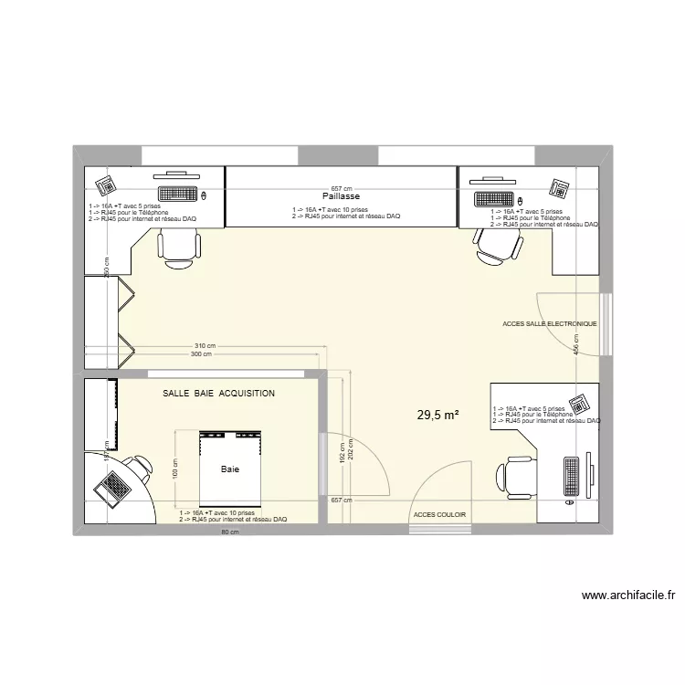 SALLE FASTER. Plan de 