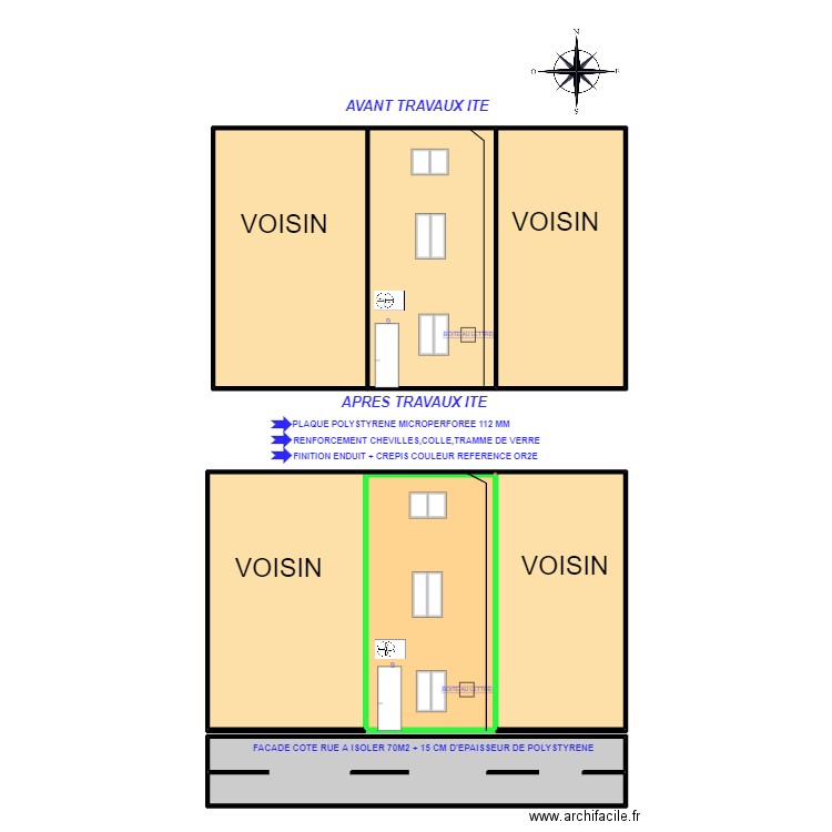 BANOS. Plan de 7 pièces et 352 m2