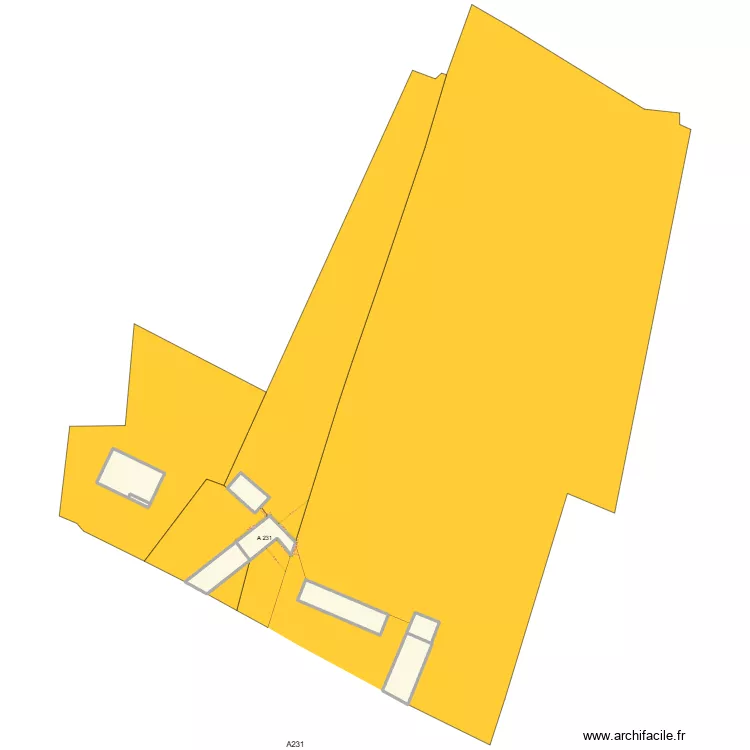 canny sur terrain avant travaux. Plan de 
