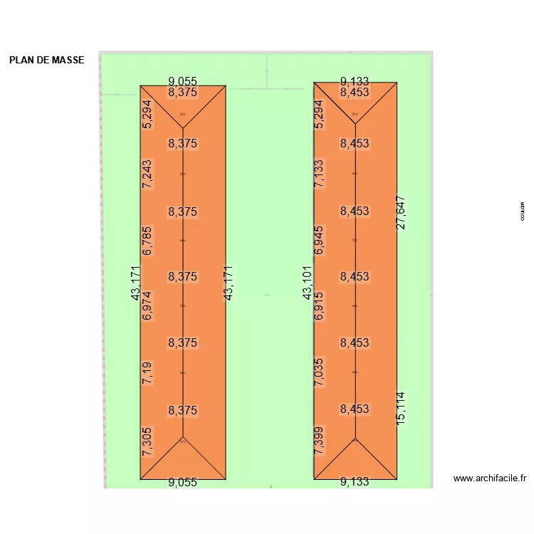 IMMEUBLE LE MUY 8 SOUS SOL. Plan de 26  et 3744 m²