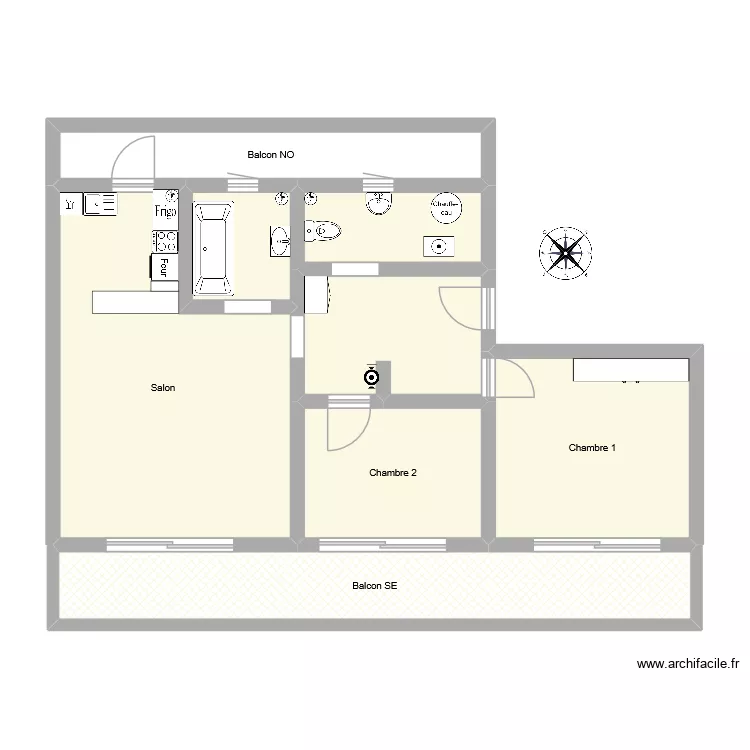 YserV2. Plan de 8  et 82 m²