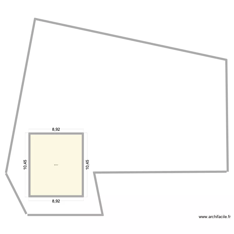 plan nouveau. Plan de 1 pièce et 84 m²