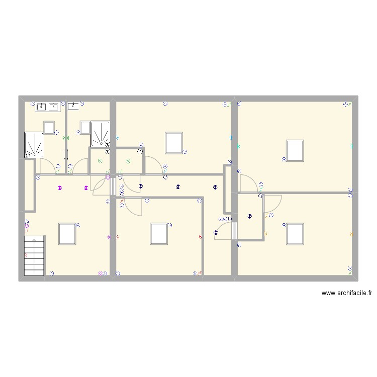 longecourt. Plan de 8 pièces et 101 m2