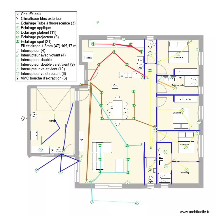 maison domi eclairage. Plan de 
