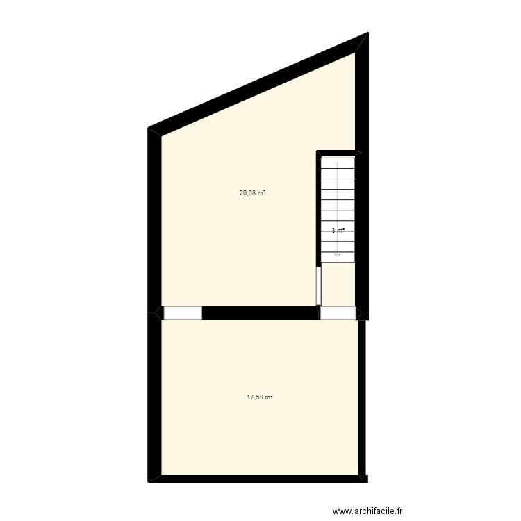 ADELA  (PLANTA TIPO)  SANAHUJA. Plan de 3 pièces et 41 m2