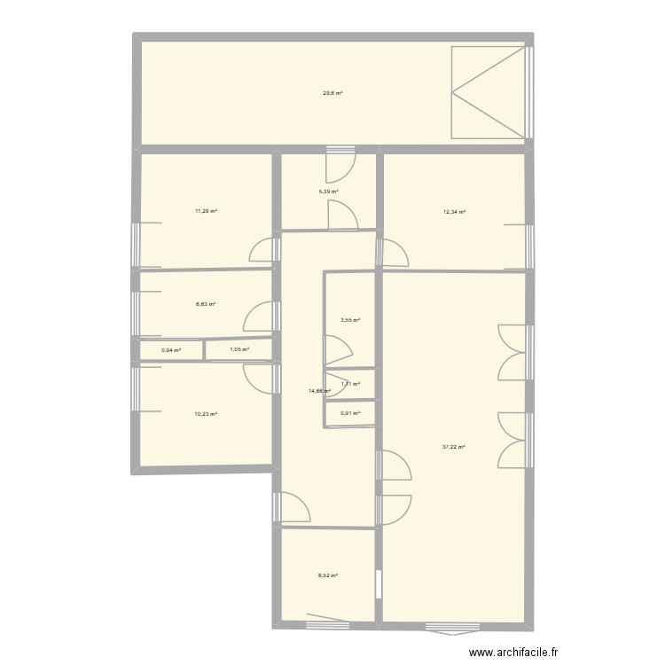 maison St Rémy - existant -3déc25A. Plan de 14 pièces et 141 m2