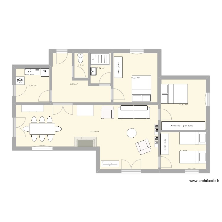 Maison. Plan de 0 pièce et 0 m2