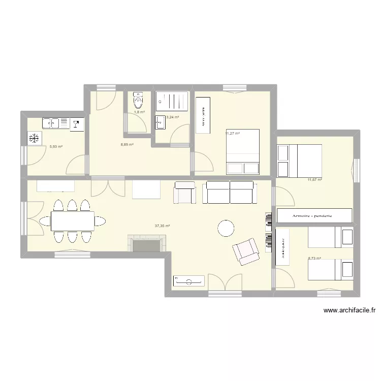 Maison. Plan de 
