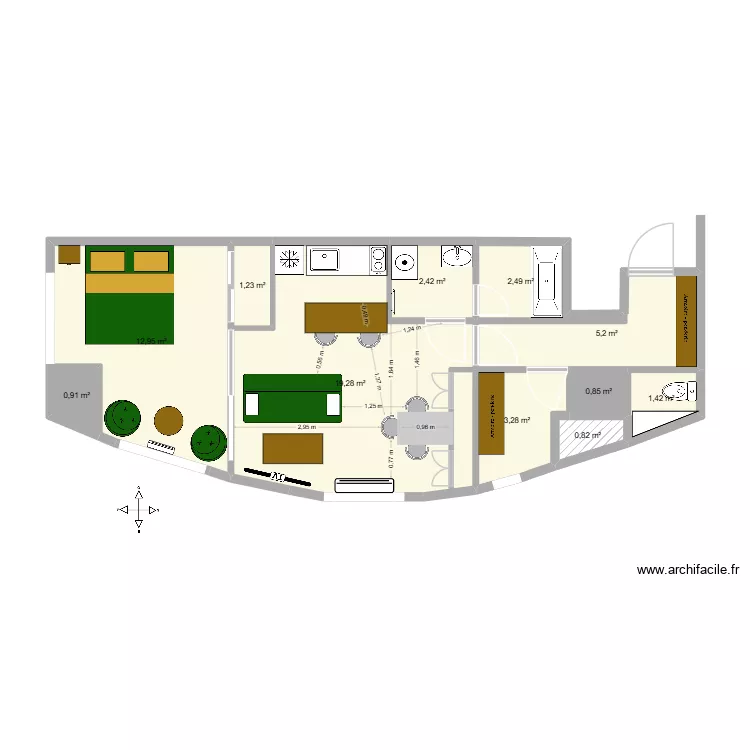JAPON. Plan de 11 et 51 m² JAPON. Plan de 11 et 51 m²