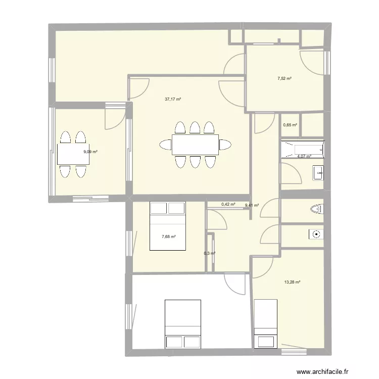 joss2. Plan de 10  et 90 m²