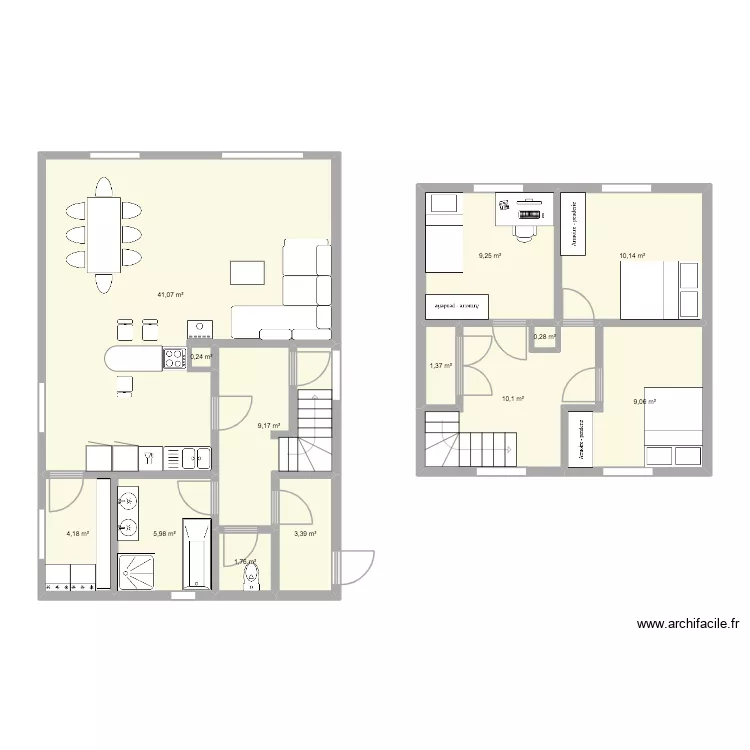 maison bergsfjordveien 1103 bis. Plan de 13  et 106 m²