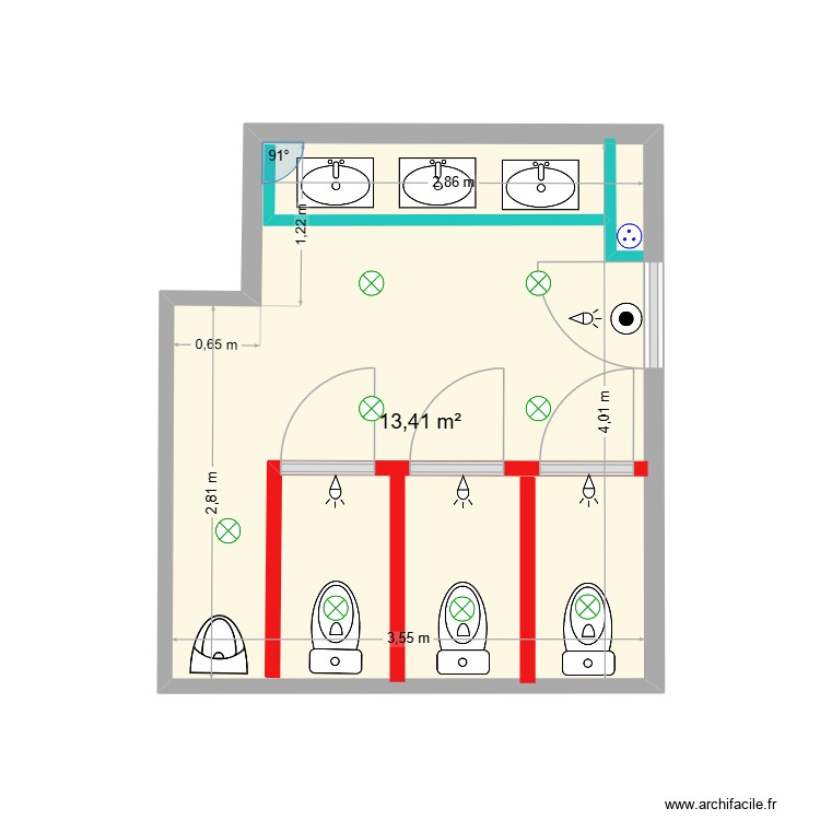 plan SDB. Plan de 0 pièce et 0 m2