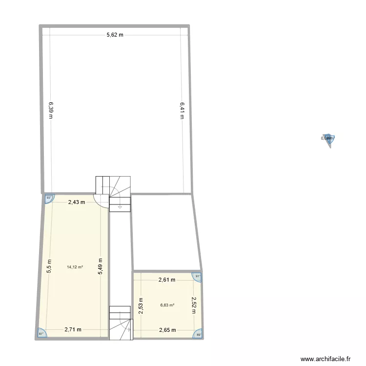 NEBIAN 2. Plan de 3 pièces et 21 m²