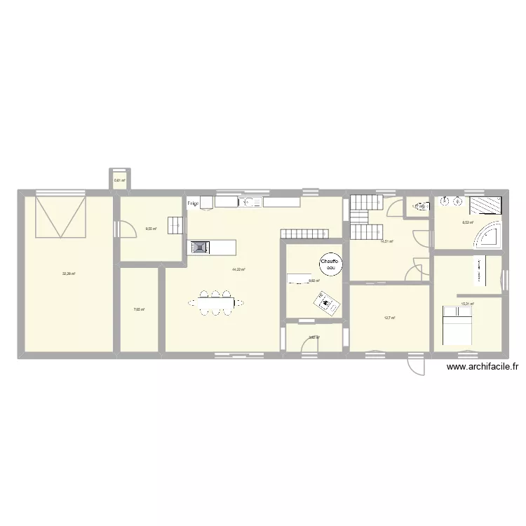 MAISON. Plan de 12  et 160 m²