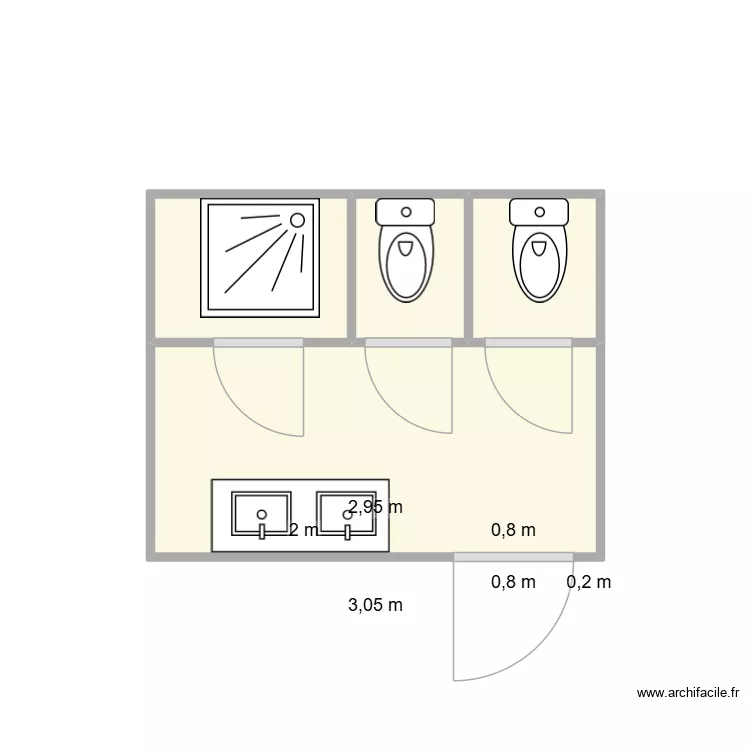 GAUTHIER EMERIC CHANTIER MIRABEL ET BLACONS 26400. Plan de 4  et 7 m²