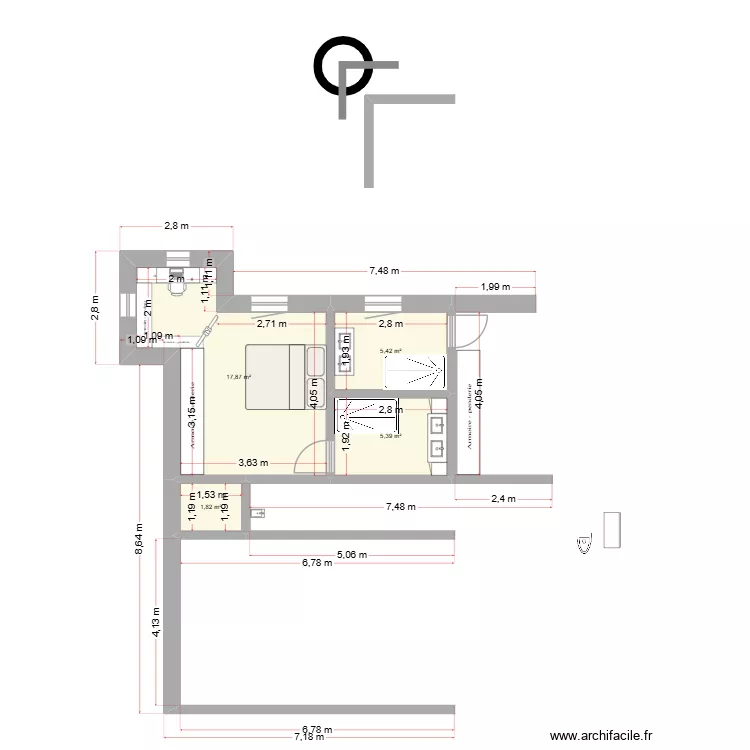 chateau. Plan de 4 Pièces et 30 m² chateau. Plan de 4 Pièces et 30 m²