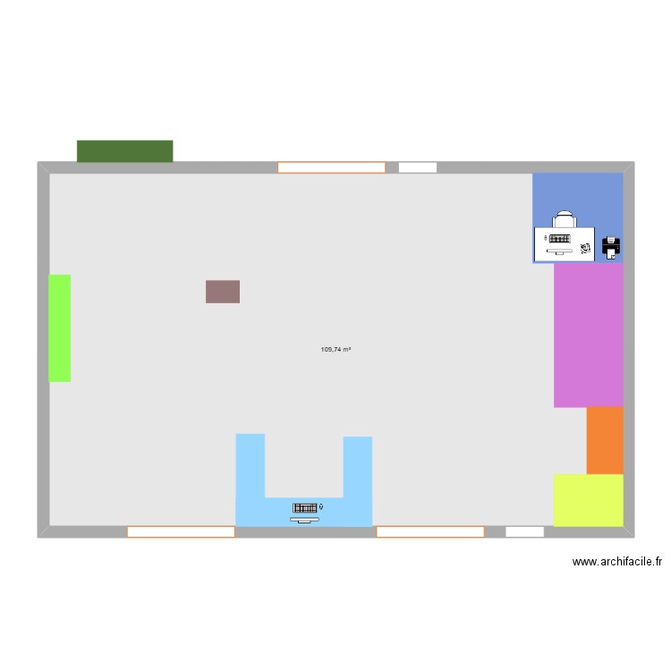 SEFALO RECEPTION. Plan de 1 pièce et 110 m2