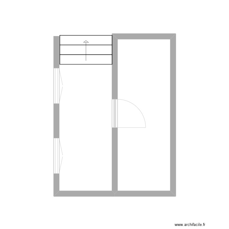 DEPOT RDC INFERIEUR. Plan de 1 pièce et 6 m2