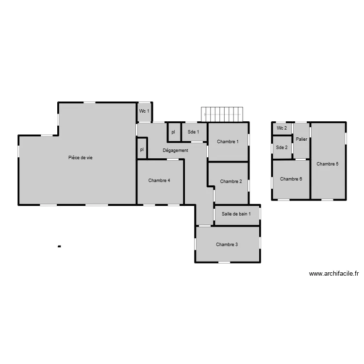 tru elle amiante. Plan de 15  et 85 m²