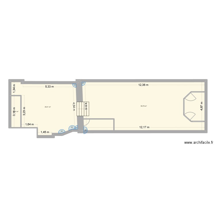 Les Arches de la Cite. Plan de 3 pièces et 91 m2